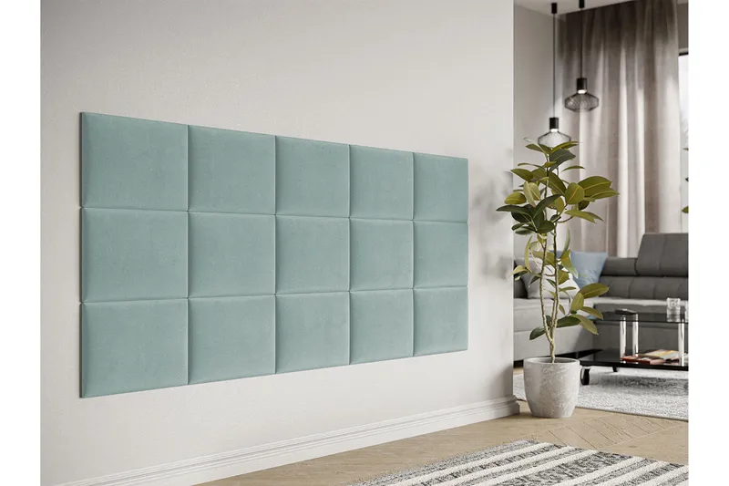 Lornel polstret vægpanel 40x30 cm - Grøn - Boligtilbehør - Vægdekoration