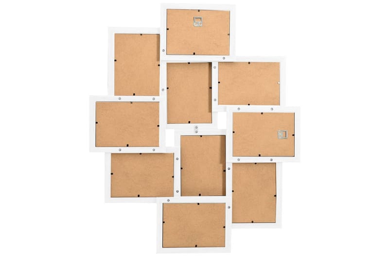 billedramme til 10x(10x15 cm) billeder MDF hvid - Hvid - Boligtilbehør - Vægdekoration - Rammer