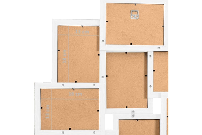billedramme til 10x(13x18 cm) billeder MDF hvid - Hvid - Boligtilbehør - Vægdekoration - Rammer