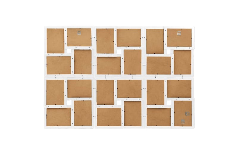 billedramme til 24x(10x15 cm) billeder MDF hvid - Hvid - Boligtilbehør - Vægdekoration - Rammer