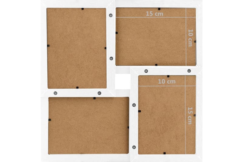 billedramme til 24x(10x15 cm) billeder MDF hvid - Hvid - Fotoramme - Ramme poster