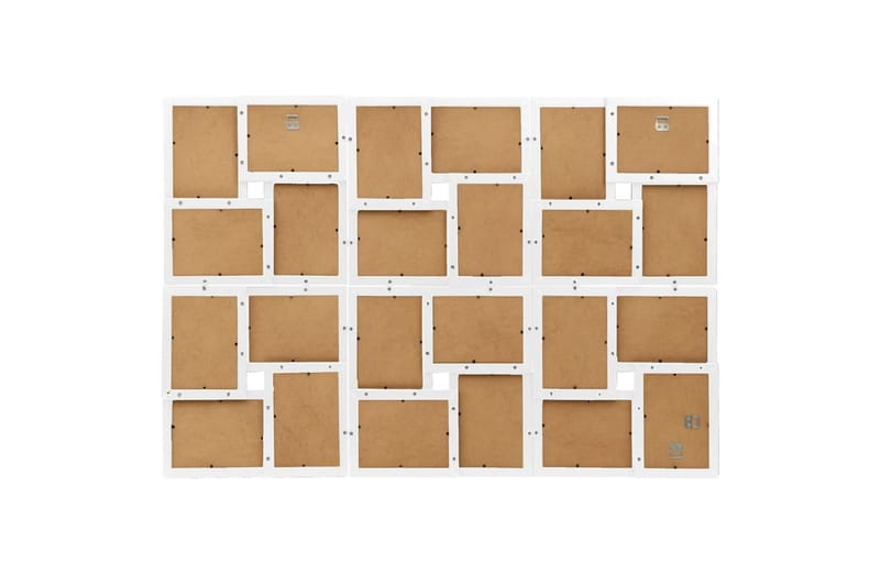 billedramme til 24x(13x18 cm) billeder MDF hvid - Hvid - Boligtilbehør - Vægdekoration - Rammer