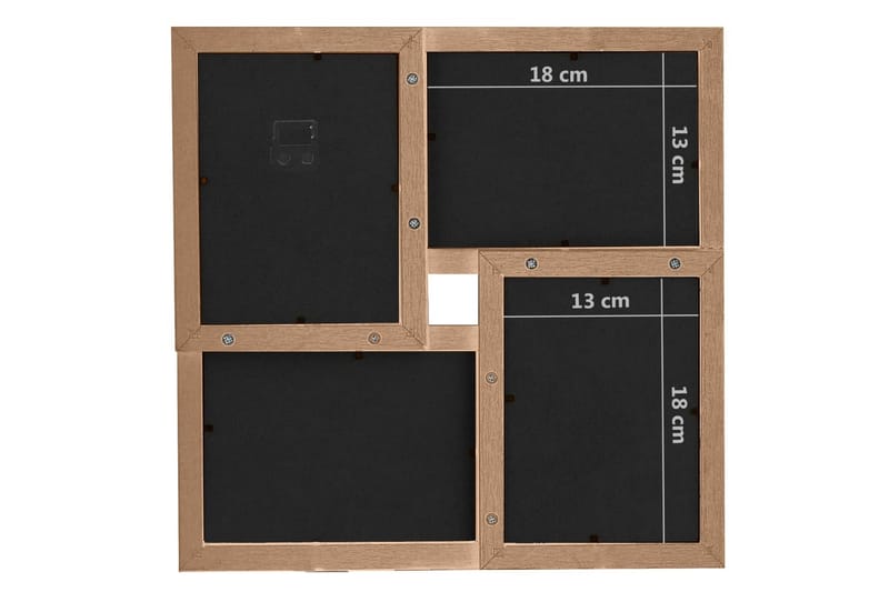 billedramme til 24x(13x18 cm) billeder MDF lysebrun - Brun - Boligtilbehør - Vægdekoration - Rammer