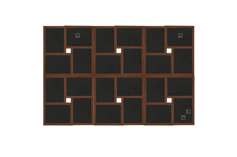 billedramme til 24x(13x18 cm) billeder MDF mørkebrun - Brun - Boligtilbehør - Vægdekoration - Rammer