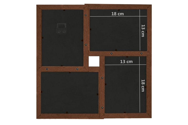 billedramme til 24x(13x18 cm) billeder MDF mørkebrun - Brun - Boligtilbehør - Vægdekoration - Rammer