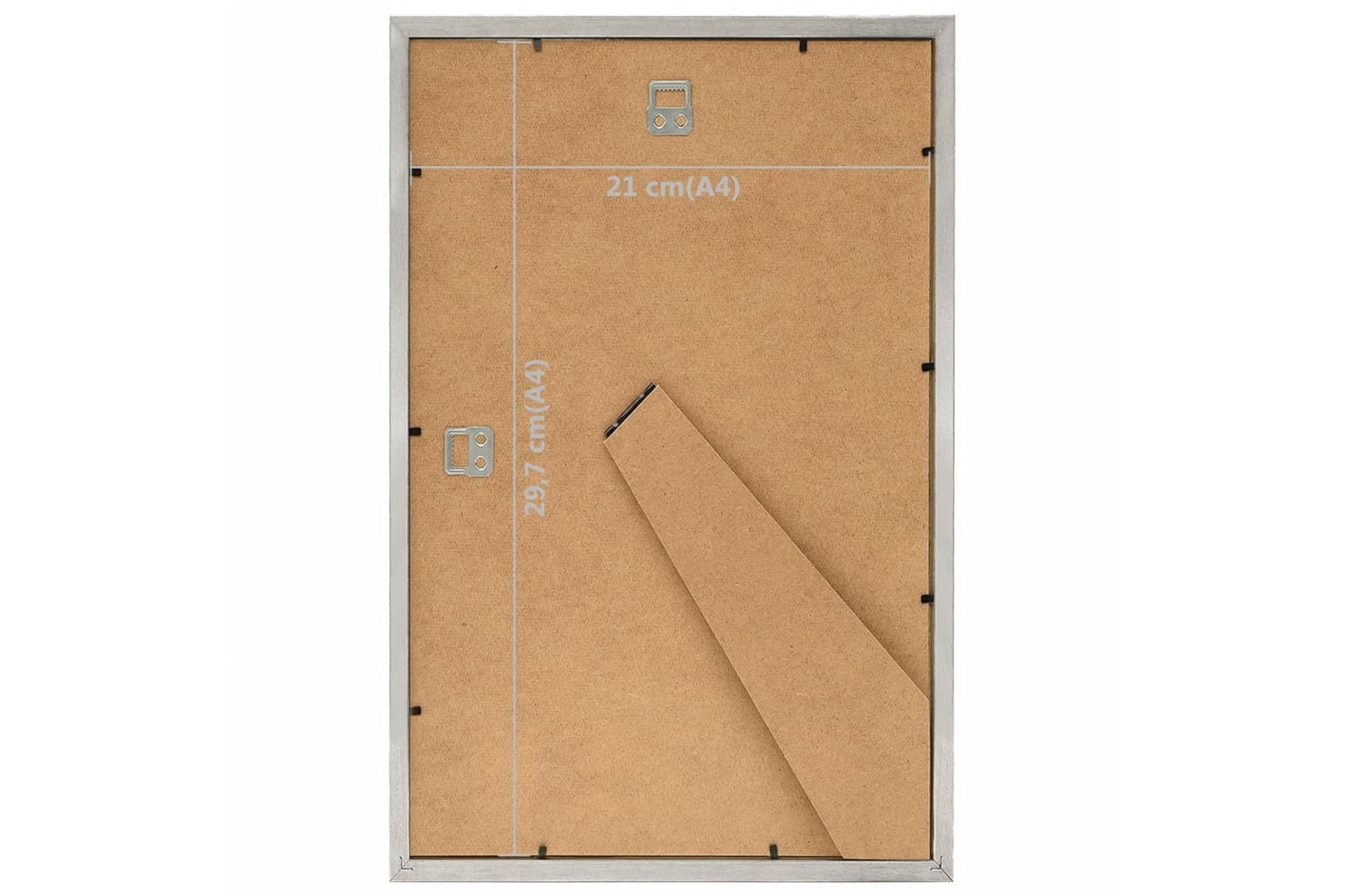 billedrammer 3 stk. til væg eller bord 21x29,7 cm sølvfarvet - Sølv - Boligtilbehør - Vægdekoration - Rammer