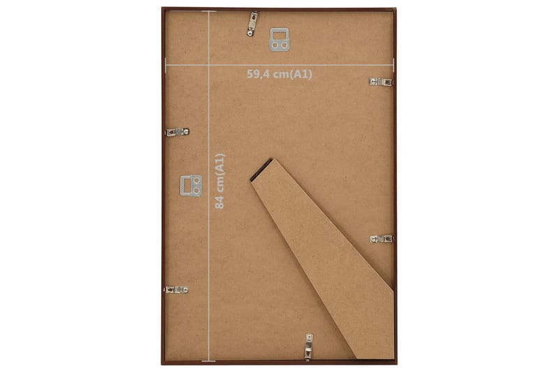 billedrammer 3 stk. til væg og bord 59,4x84 cm - Brun - Boligtilbehør - Vægdekoration - Rammer