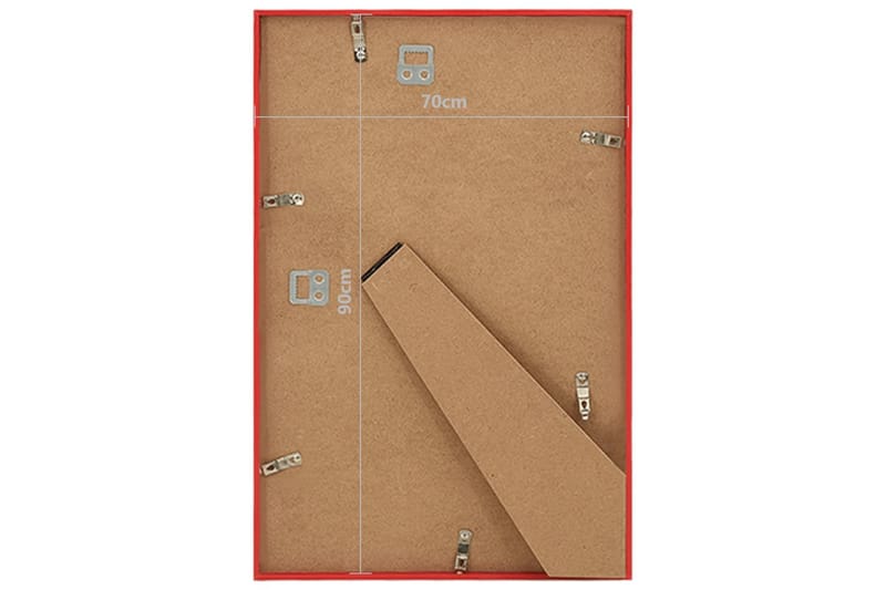 billedrammer 5 stk. til væg eller bord 70x90 cm - Rød - Boligtilbehør - Vægdekoration - Rammer