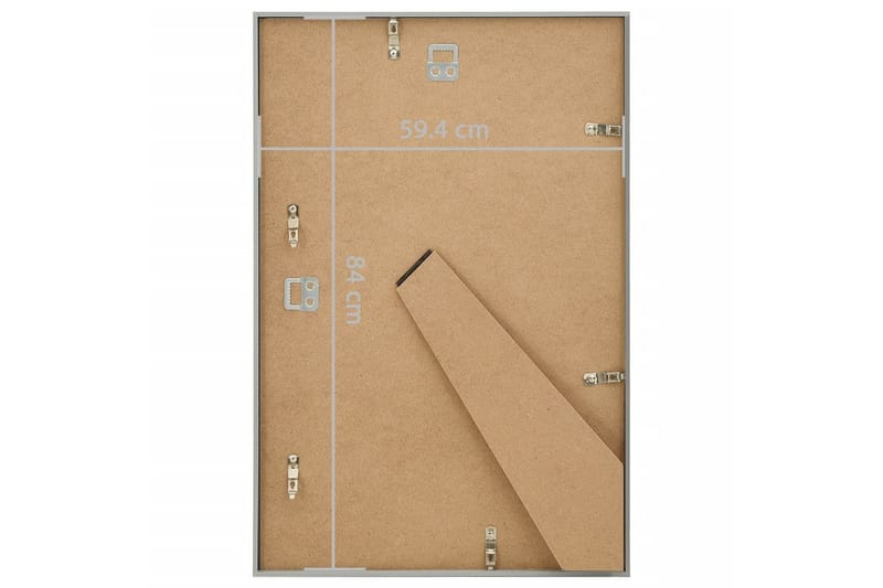 billedrammer 5 stk. til væg og bord 59,4x84 cm - Sølv - Boligtilbehør - Vægdekoration - Rammer