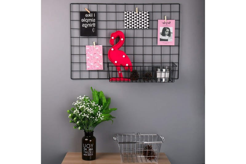 Decorative Metal Wall Accessory 16x38 - Opbevaring - Opbevaring til småting - Kurve - Trådkurv