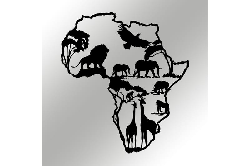 African 2 Vægdekor - Sort - Boligtilbehør - Vægdekoration - Skilt - Emaljeskilte