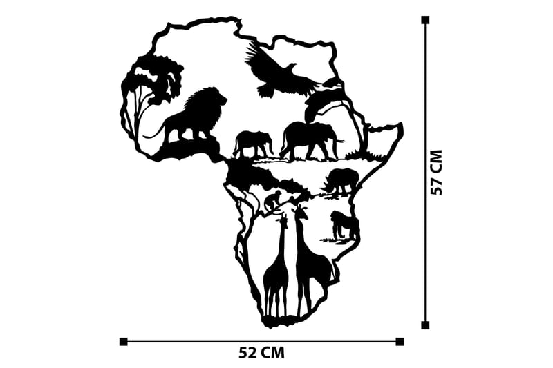 African 2 Vægdekor - Sort - Boligtilbehør - Vægdekoration - Skilt - Emaljeskilte