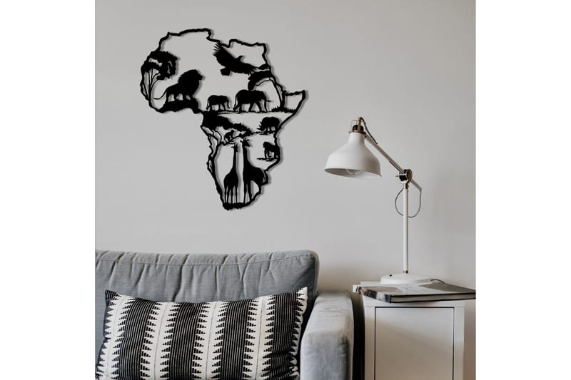African 2 Vægdekor - Sort - Boligtilbehør - Vægdekoration - Skilt - Emaljeskilte