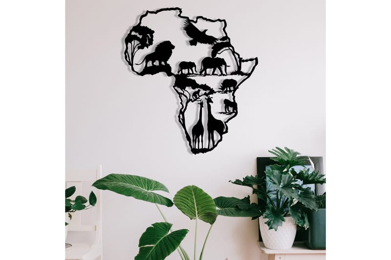 African 2 Vægdekor - Sort - Boligtilbehør - Vægdekoration - Skilt - Emaljeskilte