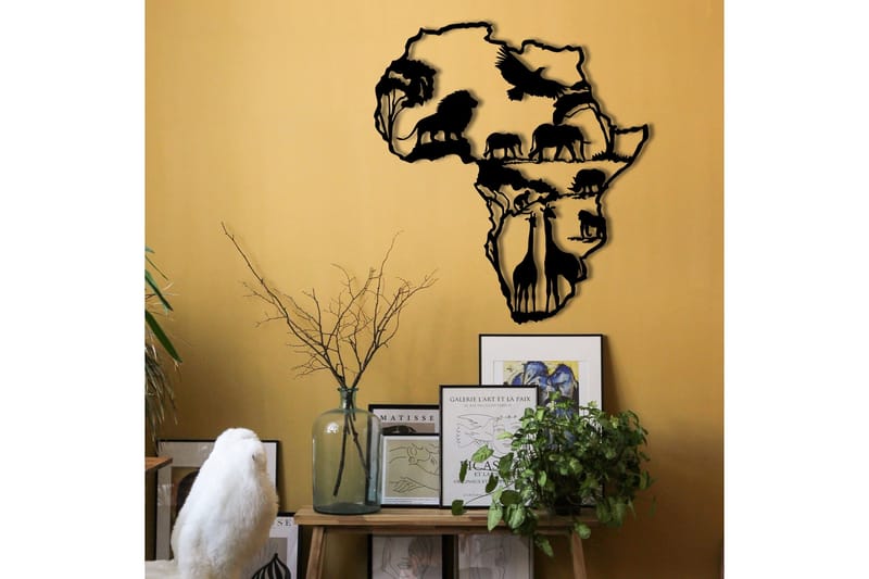 African 2 Vægdekor - Sort - Boligtilbehør - Vægdekoration - Skilt - Emaljeskilte