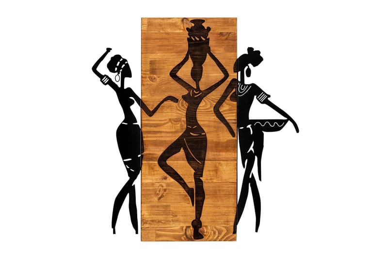 African Vægdekor, Sort/Valnød