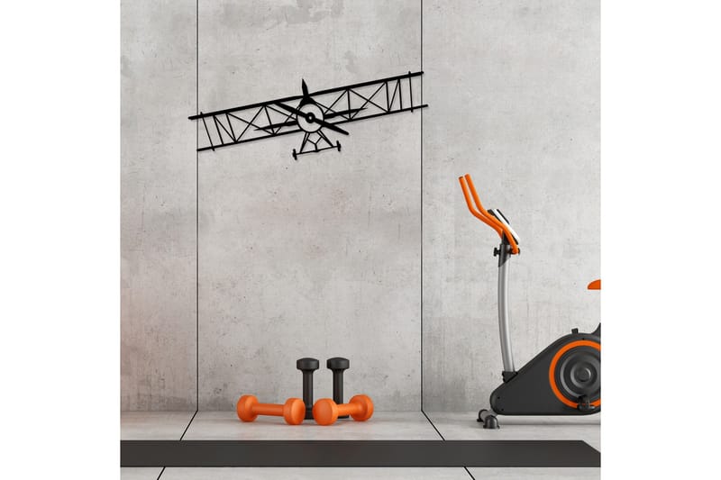 Airplanemetal Decor Vægdekor - Sort - Boligtilbehør - Vægdekoration - Skilt - Emaljeskilte