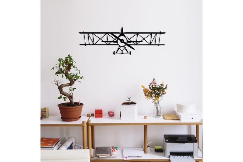 Airplanemetal Decor Vægdekor - Sort - Boligtilbehør - Vægdekoration - Skilt - Emaljeskilte