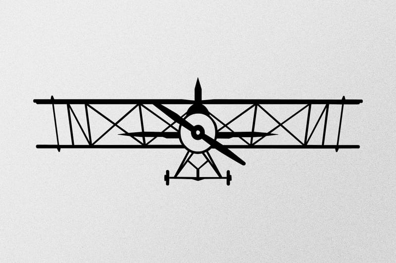 Airplanemetal Decor Vægdekor - Sort - Boligtilbehør - Vægdekoration - Skilt - Emaljeskilte