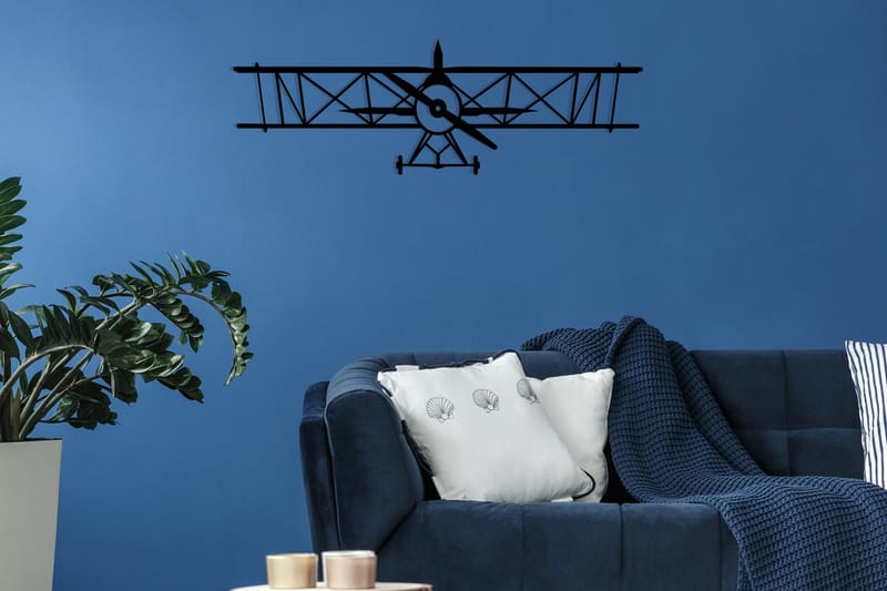 Airplanemetal Decor Vægdekor, Sort