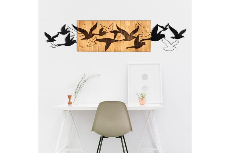 Albatros Vægdekor - Sort/Valnød - Boligtilbehør - Vægdekoration - Skilt - Emaljeskilte