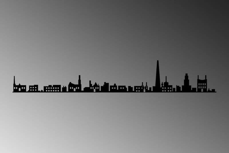 Antwerp Skyline Vægdekor - Sort - Boligtilbehør - Vægdekoration - Skilt - Emaljeskilte