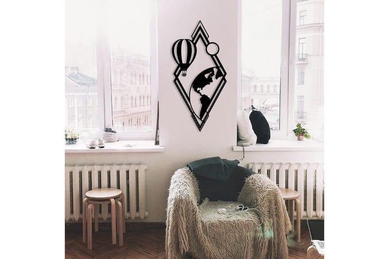 Balloon Vægdekor - Sort - Boligtilbehør - Vægdekoration - Skilt - Emaljeskilte