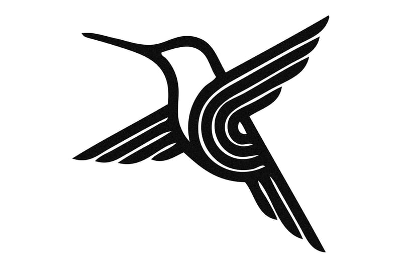 Bee bird Vægdekor, Sort