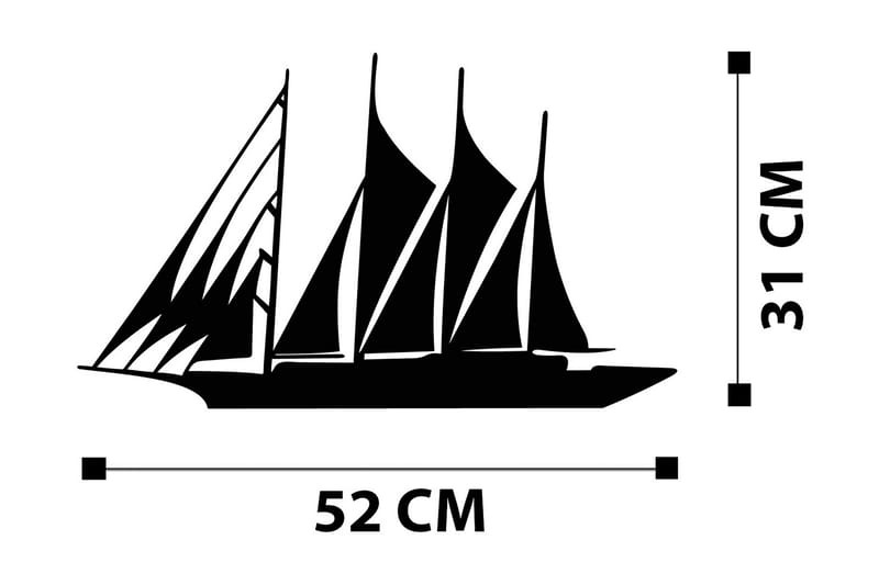 Boat Vægdekor - Sort - Boligtilbehør - Vægdekoration - Skilt - Emaljeskilte
