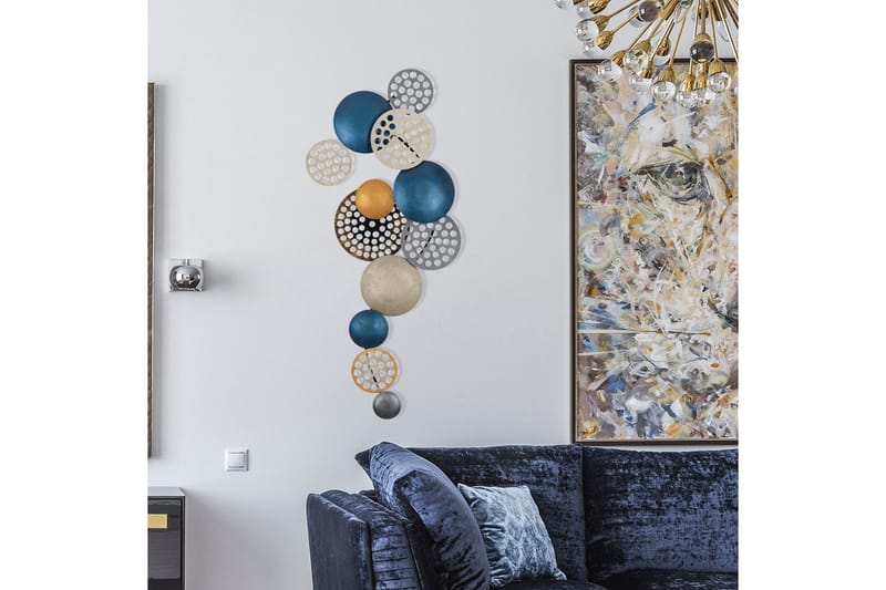 Bronte - Vægdekor - Blå/Champagne/Orange - Boligtilbehør - Vægdekoration - Skilt - Emaljeskilte