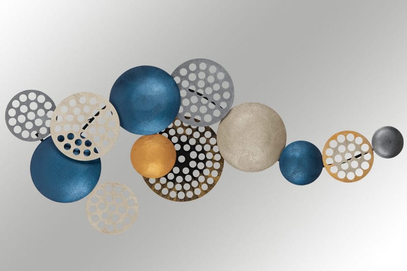 Bronte - Vægdekor - Blå/Champagne/Orange - Boligtilbehør - Vægdekoration - Skilt - Emaljeskilte