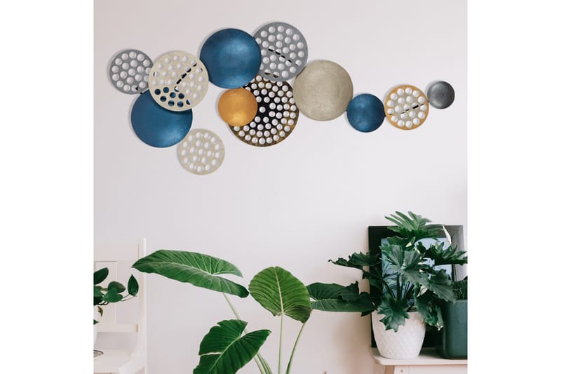 Bronte - Vægdekor - Blå/Champagne/Orange - Boligtilbehør - Vægdekoration - Skilt - Emaljeskilte