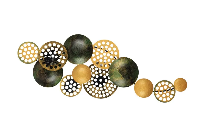 Bronte - Vægdekor, Orange/Grøn