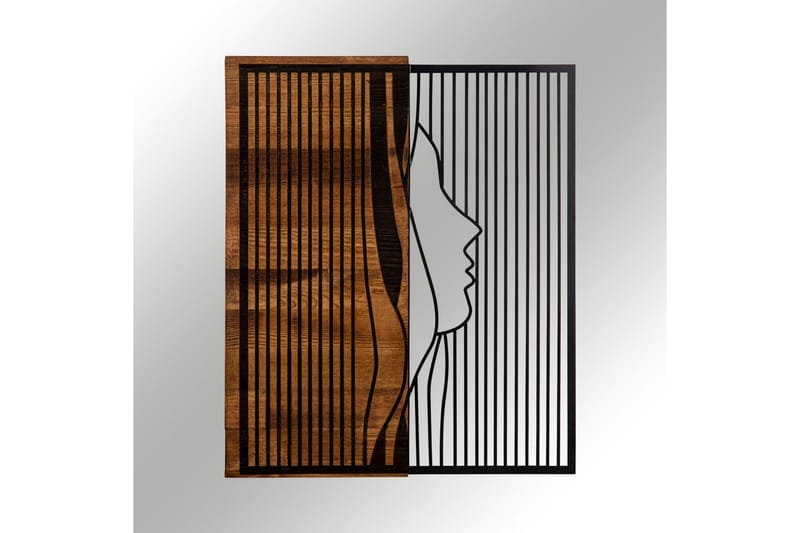 Captihvidy Vægdekor - Sort/Valnød - Boligtilbehør - Vægdekoration - Skilt - Emaljeskilte