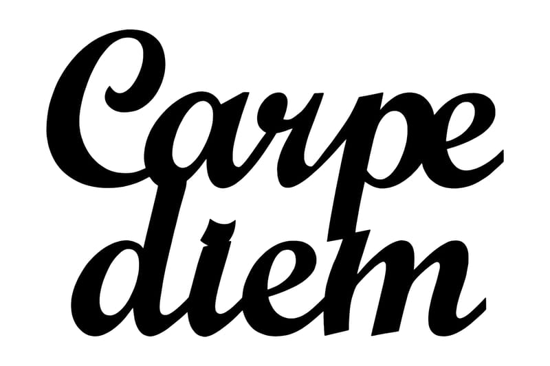 Carpediem 1 Vægdekor, Sort