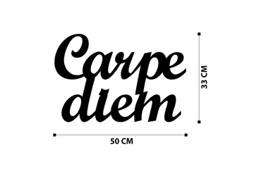 Carpediem 1 Vægdekor - Sort - Boligtilbehør - Vægdekoration - Skilt - Emaljeskilte