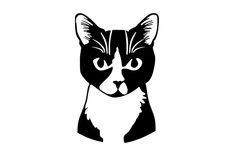 Cat 10 Vægdekor, Sort