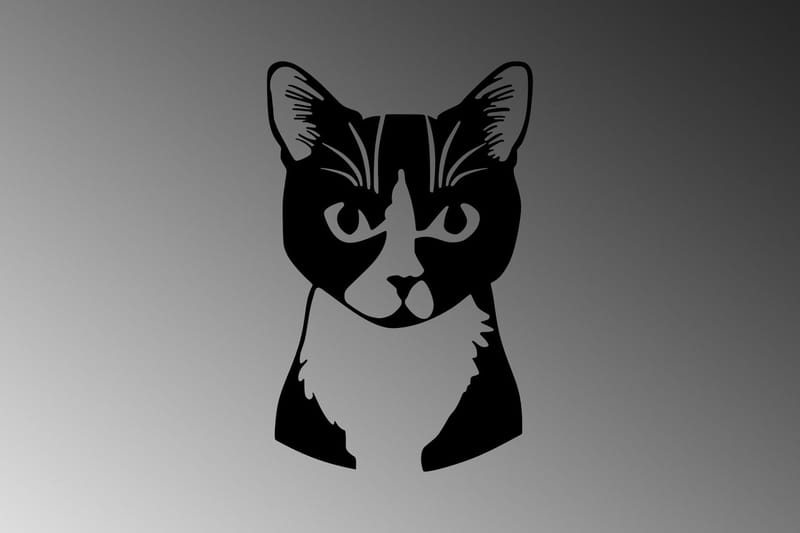 Cat 10 Vægdekor - Sort - Boligtilbehør - Vægdekoration - Skilt - Emaljeskilte