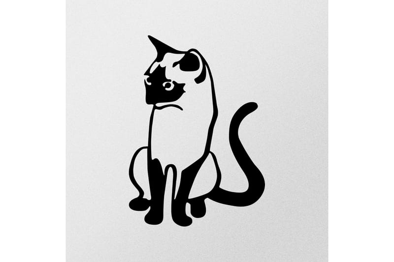 Cat 2 Metal Decor Vægdekor - Sort - Boligtilbehør - Vægdekoration - Skilt - Emaljeskilte