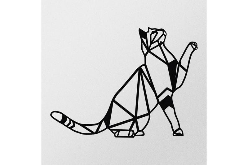 Cat Metal Decor Vægdekor - Sort - Boligtilbehør - Vægdekoration - Skilt - Emaljeskilte