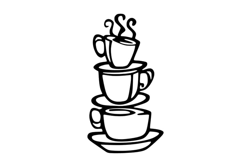 Coffee Vægdekor - Sort - Boligtilbehør - Vægdekoration - Skilt - Emaljeskilte