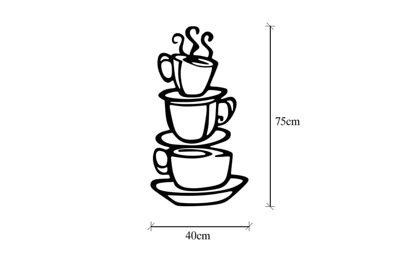 Coffee Vægdekor - Sort - Boligtilbehør - Vægdekoration - Skilt - Emaljeskilte