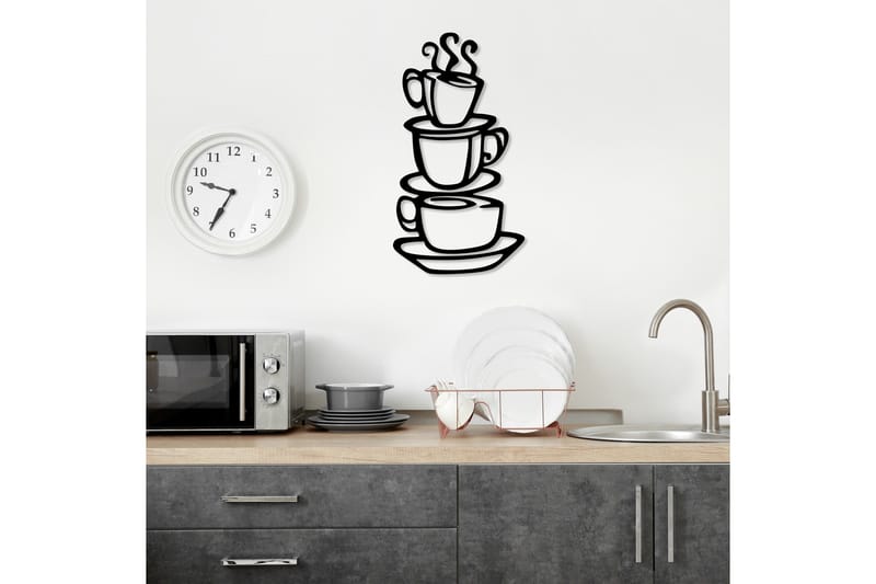 Coffee Vægdekor - Sort - Boligtilbehør - Vægdekoration - Skilt - Emaljeskilte
