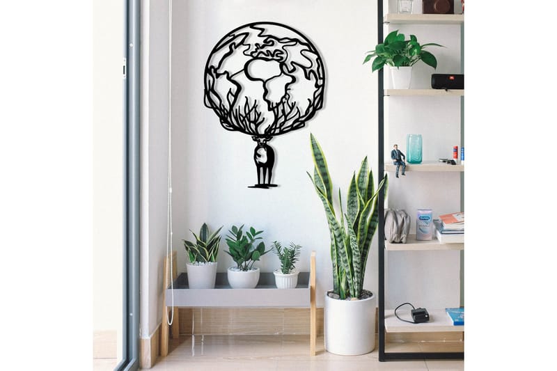 Confused Vægdekor - Sort - Boligtilbehør - Vægdekoration - Skilt - Emaljeskilte