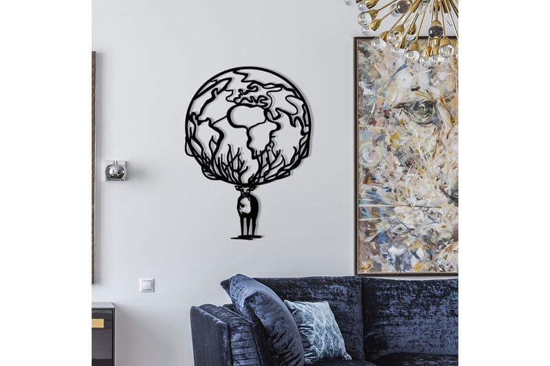 Confused Vægdekor - Sort - Boligtilbehør - Vægdekoration - Skilt - Emaljeskilte