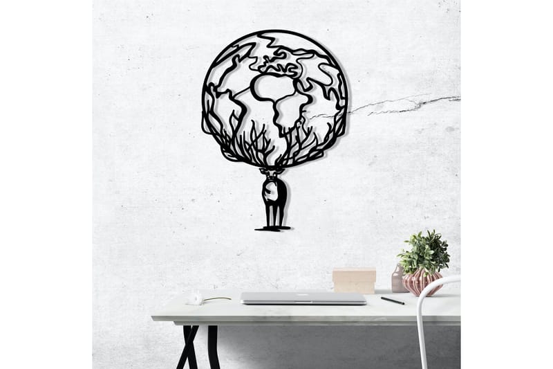 Confused Vægdekor - Sort - Boligtilbehør - Vægdekoration - Skilt - Emaljeskilte