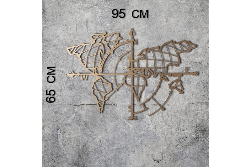 Decorative Metal Wall Accessory 65x95 - Emaljeskilte