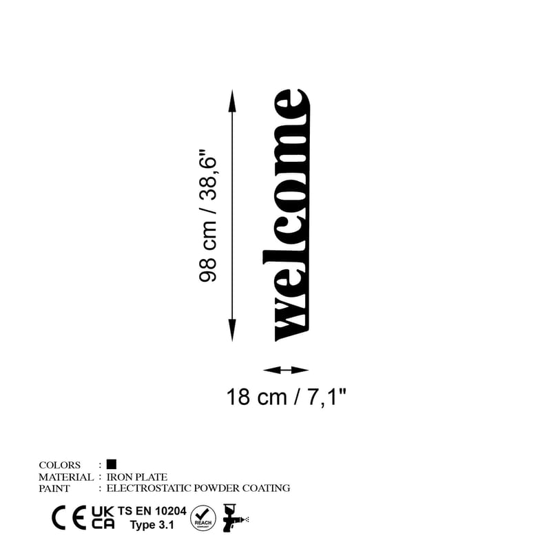 Decorative Metal Wall Accessory Wallxpert - Boligtilbehør - Vægdekoration - Skilt - Emaljeskilte