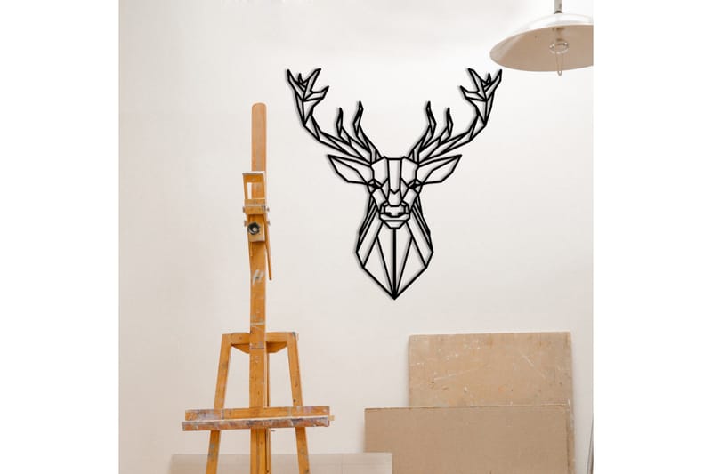 Deer 2 Vægdekor - Sort - Boligtilbehør - Vægdekoration - Skilt - Emaljeskilte