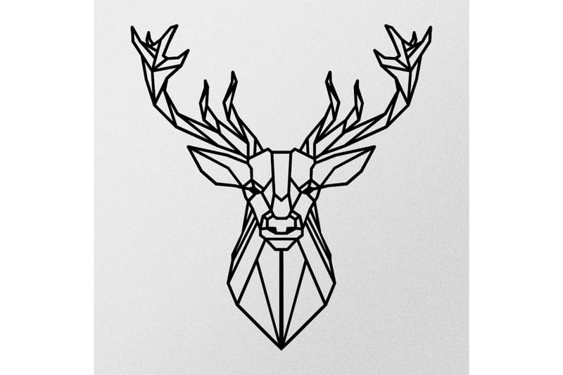 Deer 2 Vægdekor - Sort - Boligtilbehør - Vægdekoration - Skilt - Emaljeskilte